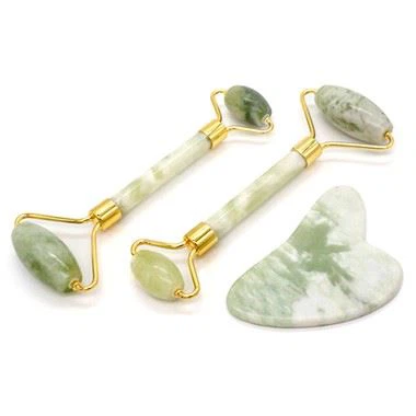Roller Jade Penjagaan Kulit Mewah dan Set Gua Sha