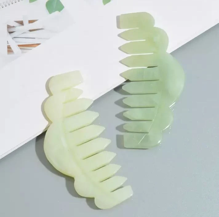Xiuyan Green Jade Comb Scalp Massager Gua Sha Alat