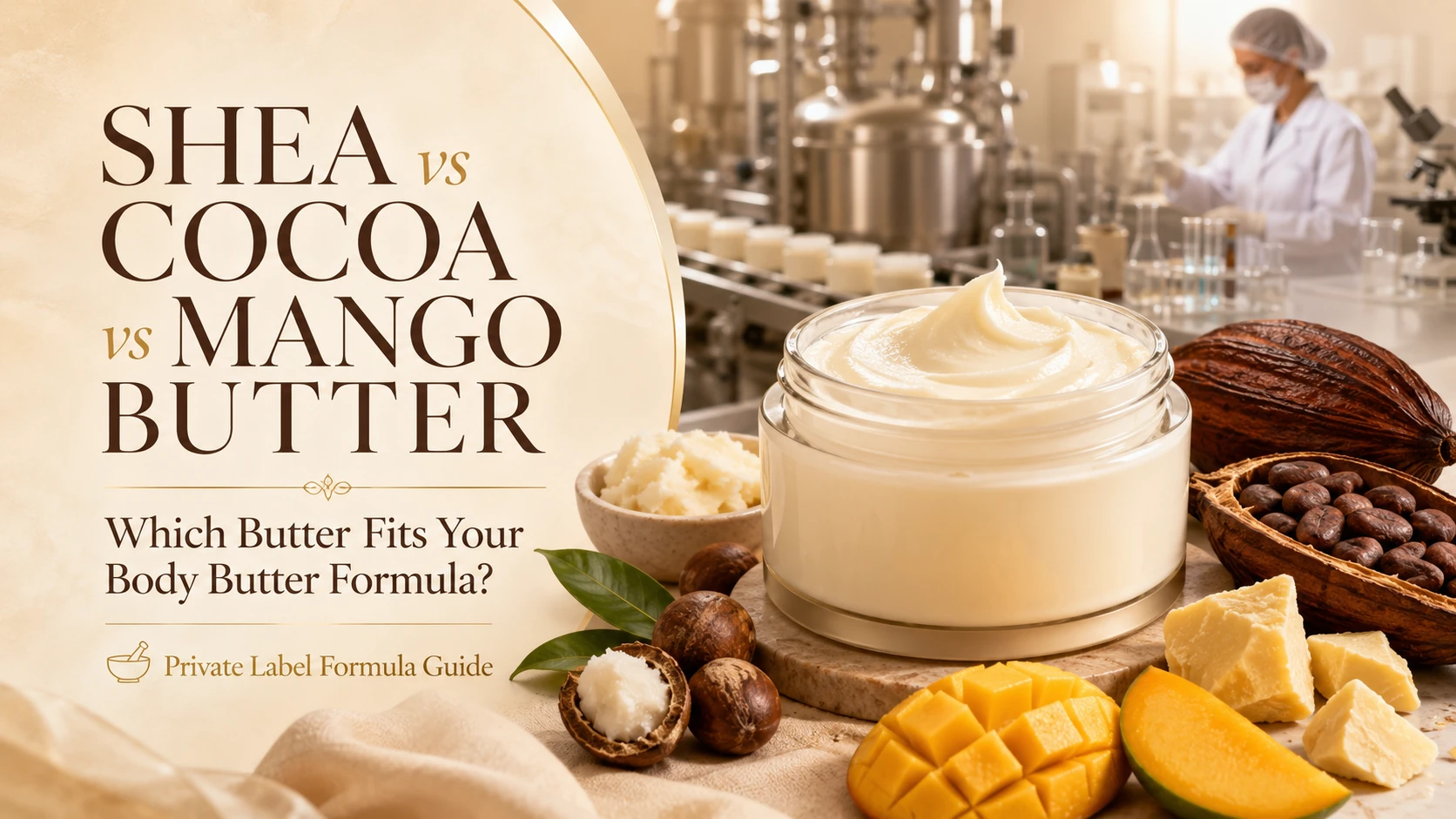Mentega Shea, Mentega Koko dan Mentega Mangga dalam Formula Mentega Badan Lab...